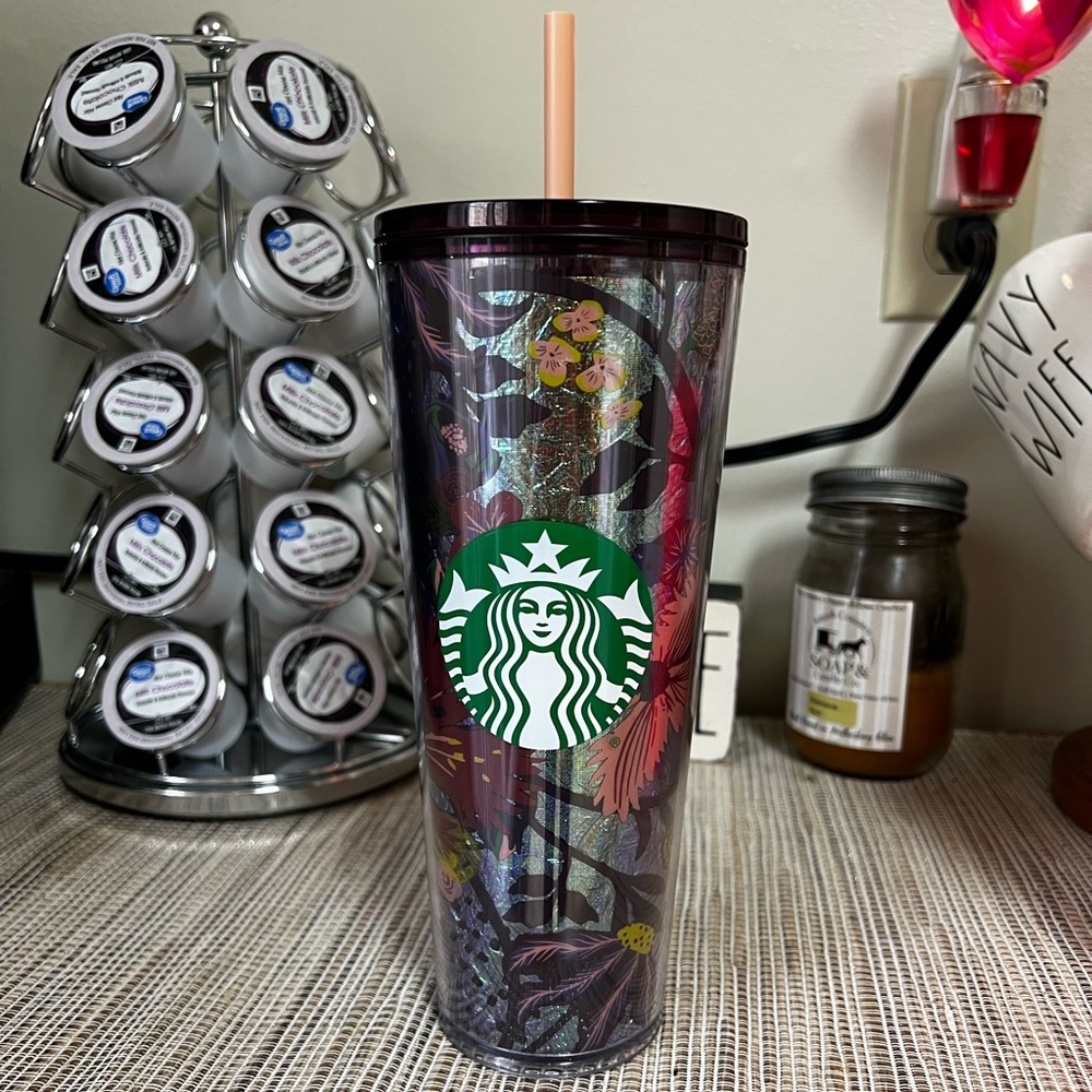 Starbucks Floral Metallic Cup